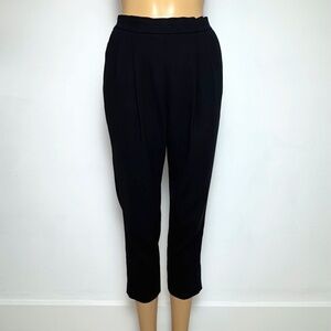 Babaton Crepe Dress Pants Crop Ankle Length in Black, Women's Size 0
